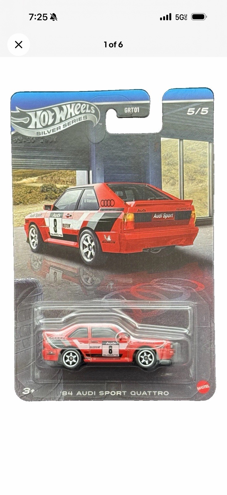 2026 HOT WHEELS Silver Series ’84 Audi Sport Quattro (Chase)