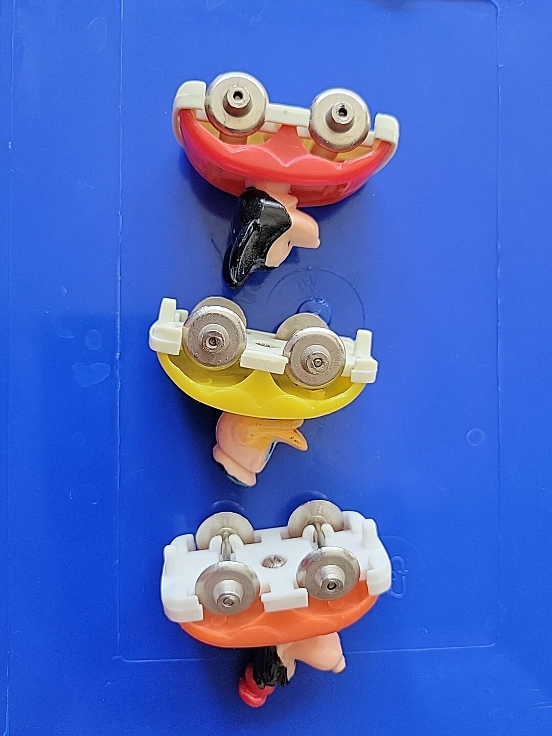 Mickey Mouse Fun Castle Set of 3 Roller Coaster Cars 1960 W Donald, Goofy