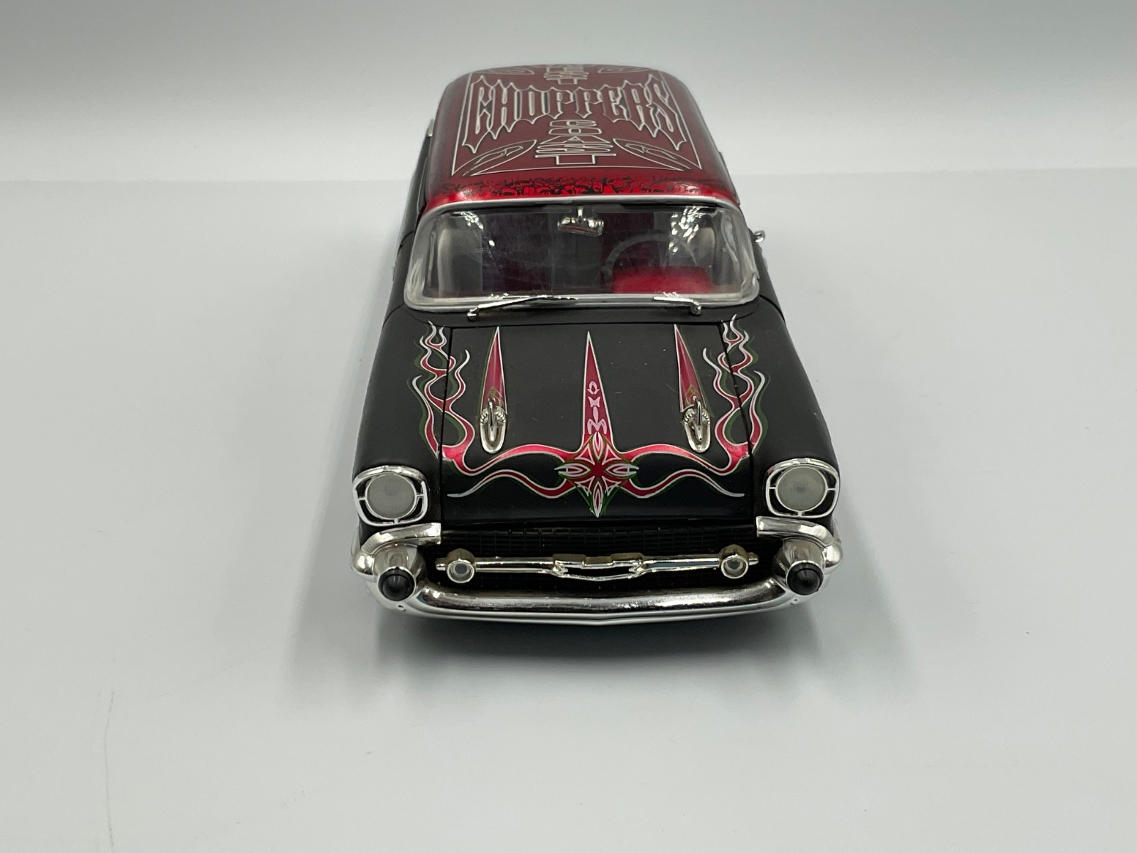 WEST COAST CHOPPERS 1957 CHEVY NOMAD LOWRIDER – MATTE BLACK – 1/24 SCALE – NICE!