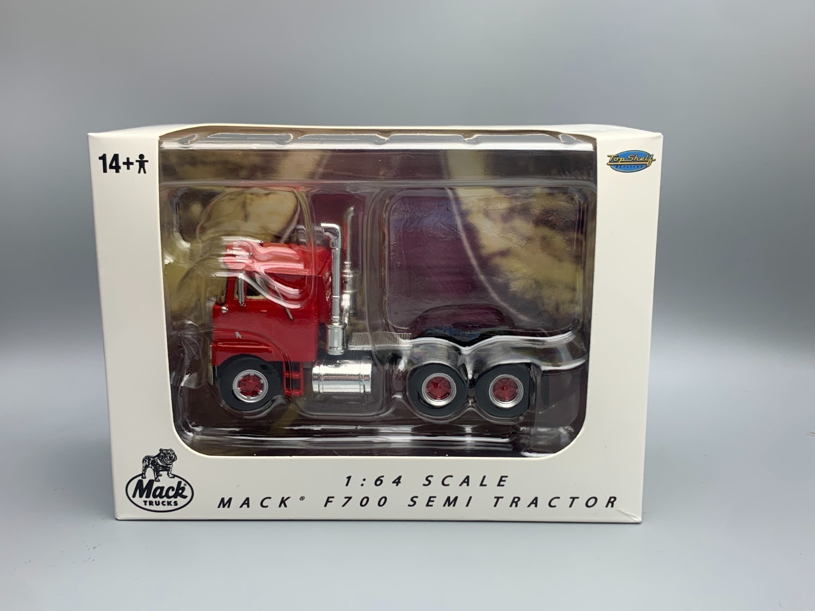 Top Shelf 1/64 Mack F700 Red Die-casting Tractor Diecast Metal Model Car