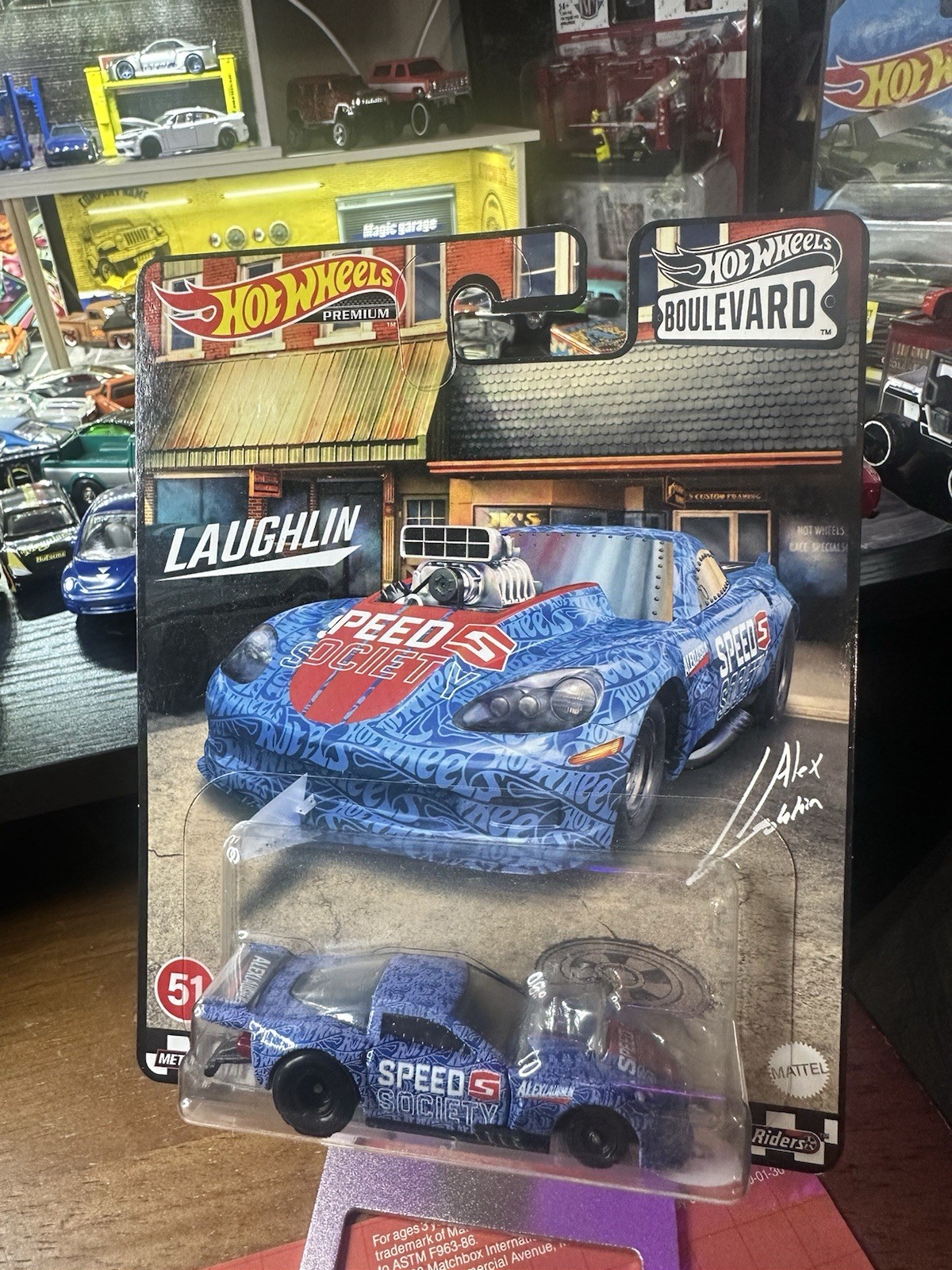 Hot Wheels Premium Boulevard Laughlin Blue ‘12 Corvette Z06 Drag Racer