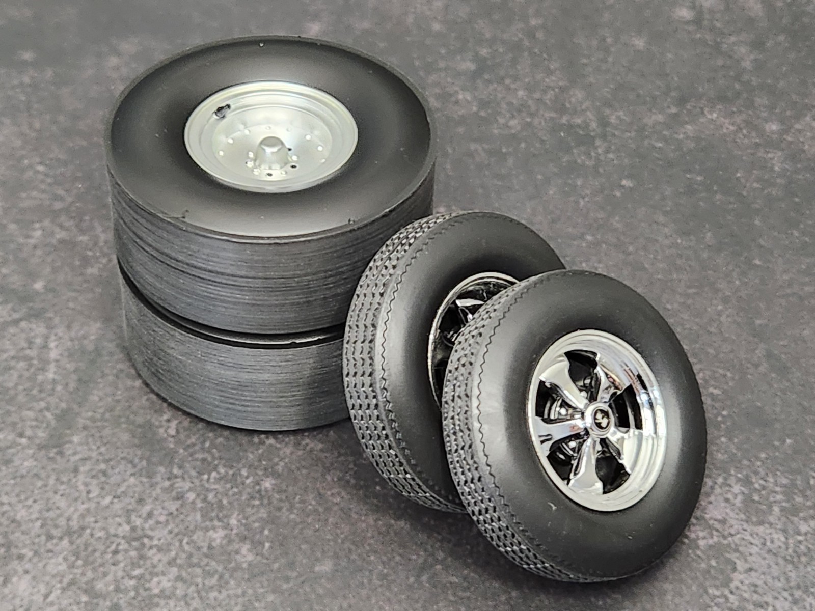 1/18 ACME Keystone Drag Wheel & Tire Set-A1806139W