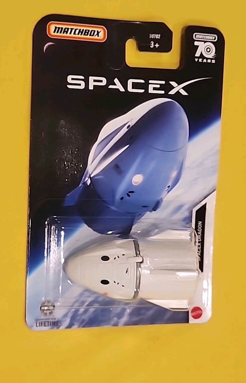 Matchbox 70 Years SpaceX Dragon 8/100 ELON MUSK CAPSULE 🔥A3