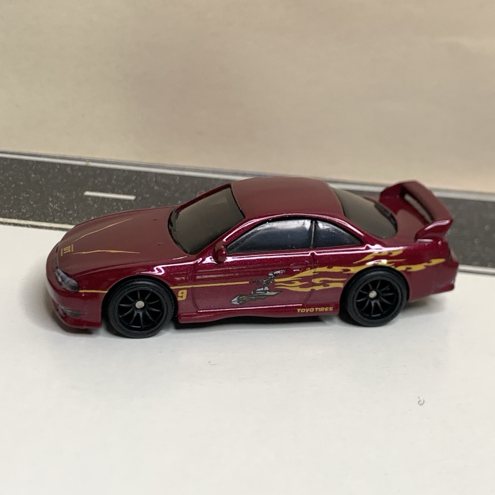 Hot Wheels Premium Fast & Furious Nissan 240SX Silvia S14 Dark Red w/RR 1:64 NM