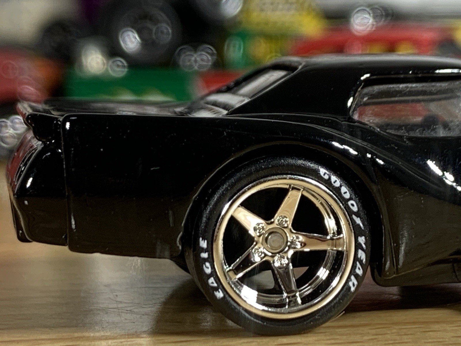 Hot Wheels Customized ‘76 Greenwood Corvette Jet Black Wheel Swap