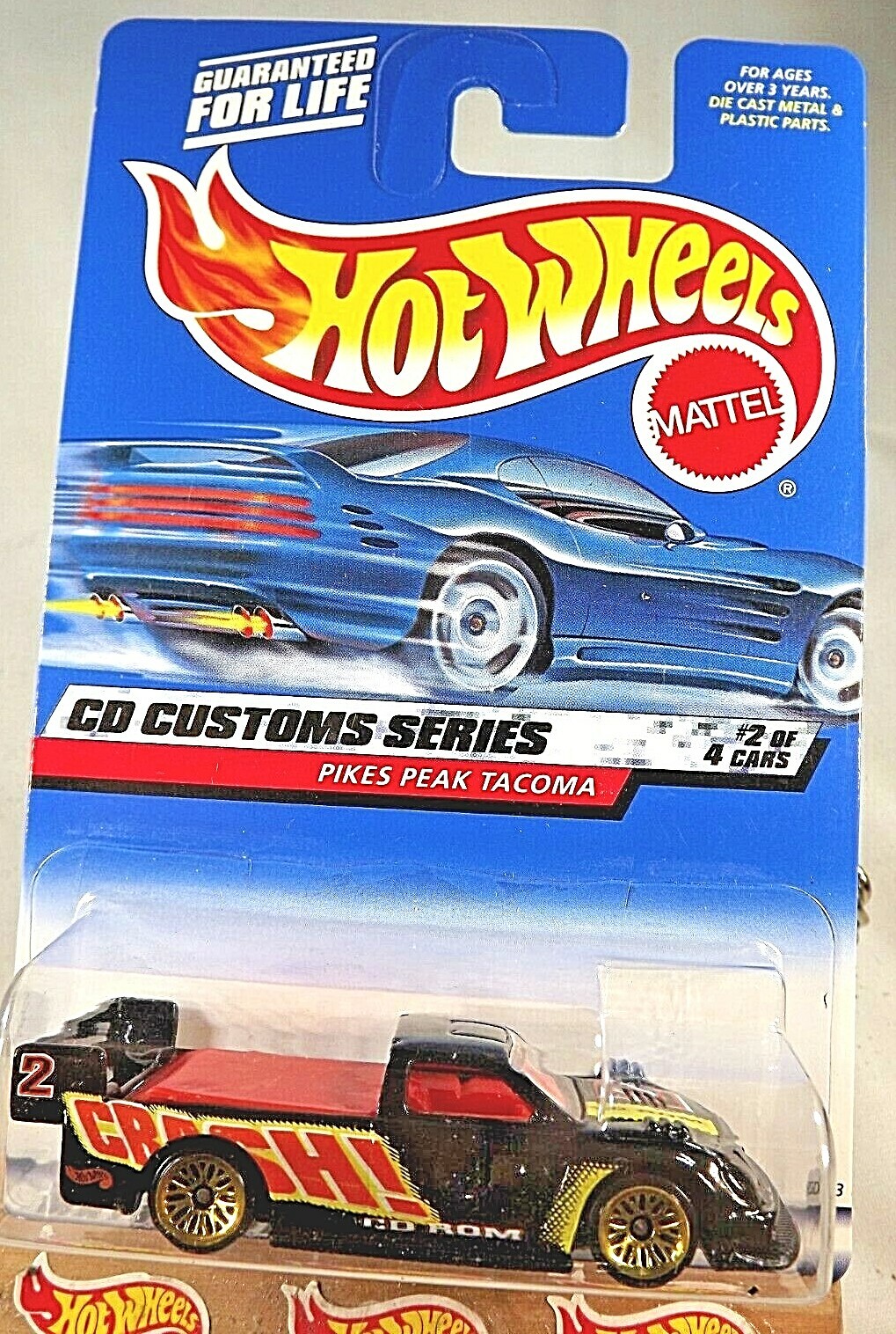 2000 Hot Wheels #30 CD Customs Series 2/4 PIKES PEAK TACOMA Black w/Metal Intake