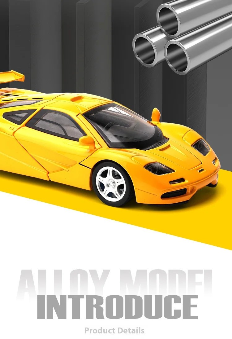 1:32 McLaren F1 Alloy Sports Car Model with Base Children’s Toy Car Collection