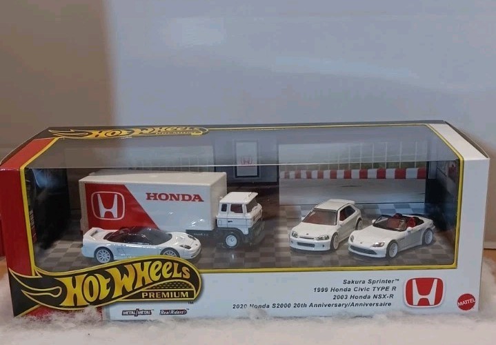 Hot Wheels Premium Box Set Garage Honda 2025 Sakura Sprinter Honda Civic Type R