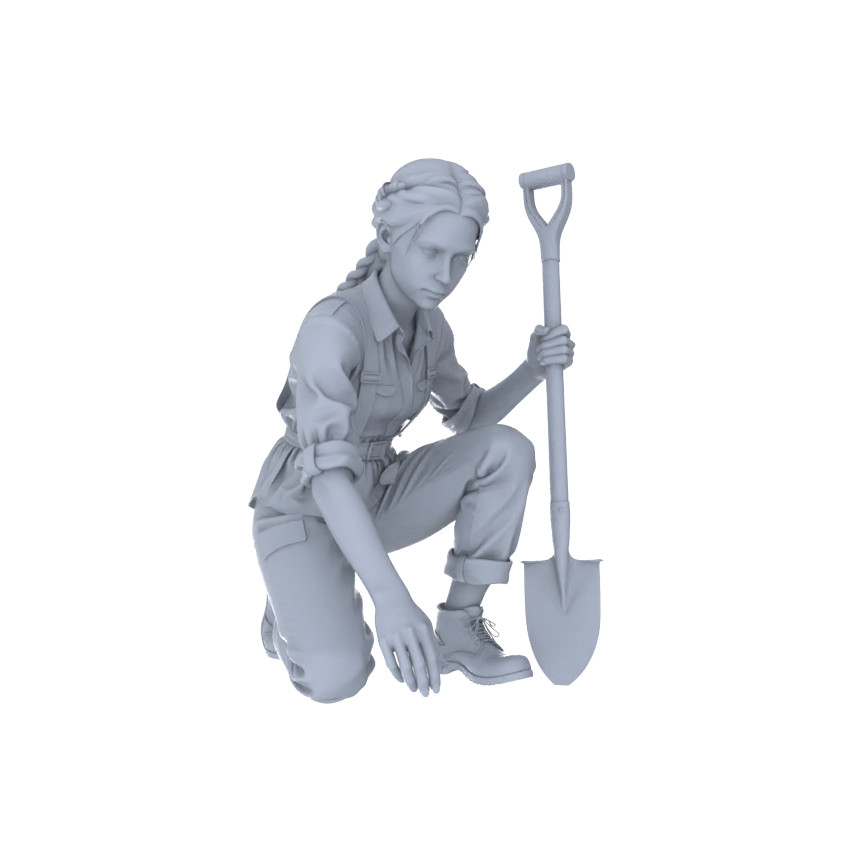 MRY-SFW 1/64/87 Gardening Laboring Figure HO N Scale Miniatures Diorama Resin