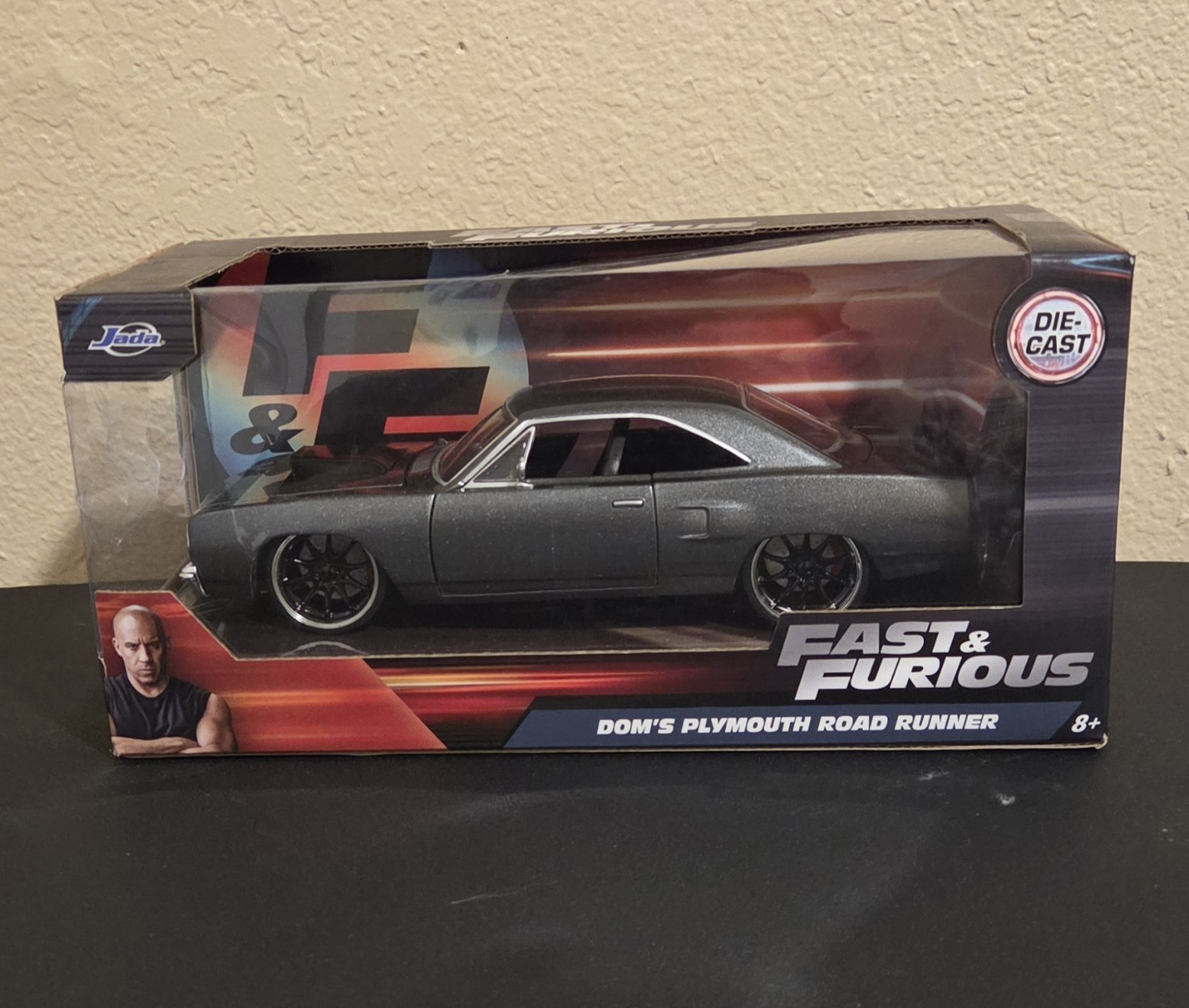 Jada Fast & Furious Plymouth Road Runner Diecast Car Gray/Black