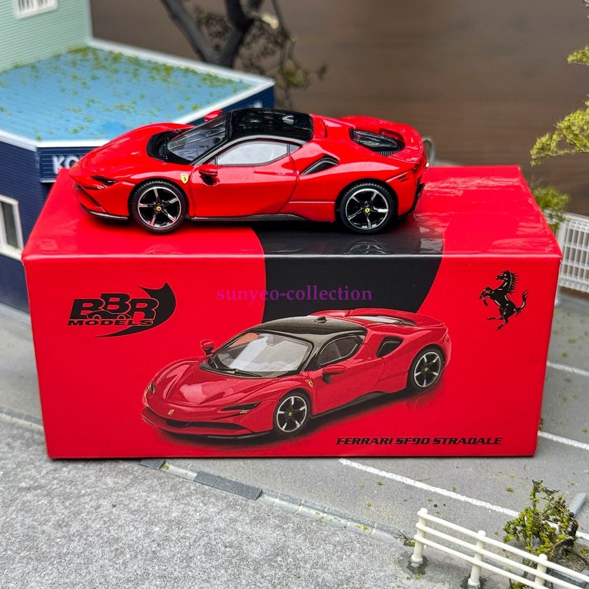 SF90 Rosso Corsa Red Alloy Model – 1:64 Scale Diecast Metal Display Car