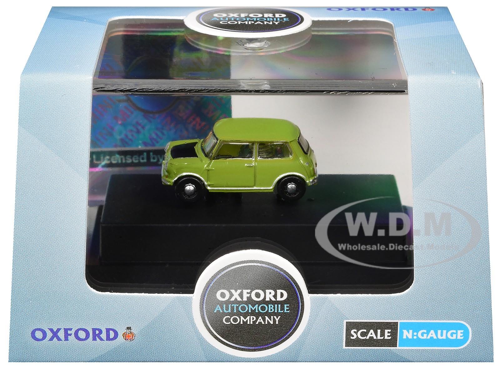 MINI COOPER LIME GREEN 1/148 (N) SCALE DIECAST MODEL CAR BY OXFORD NMN005