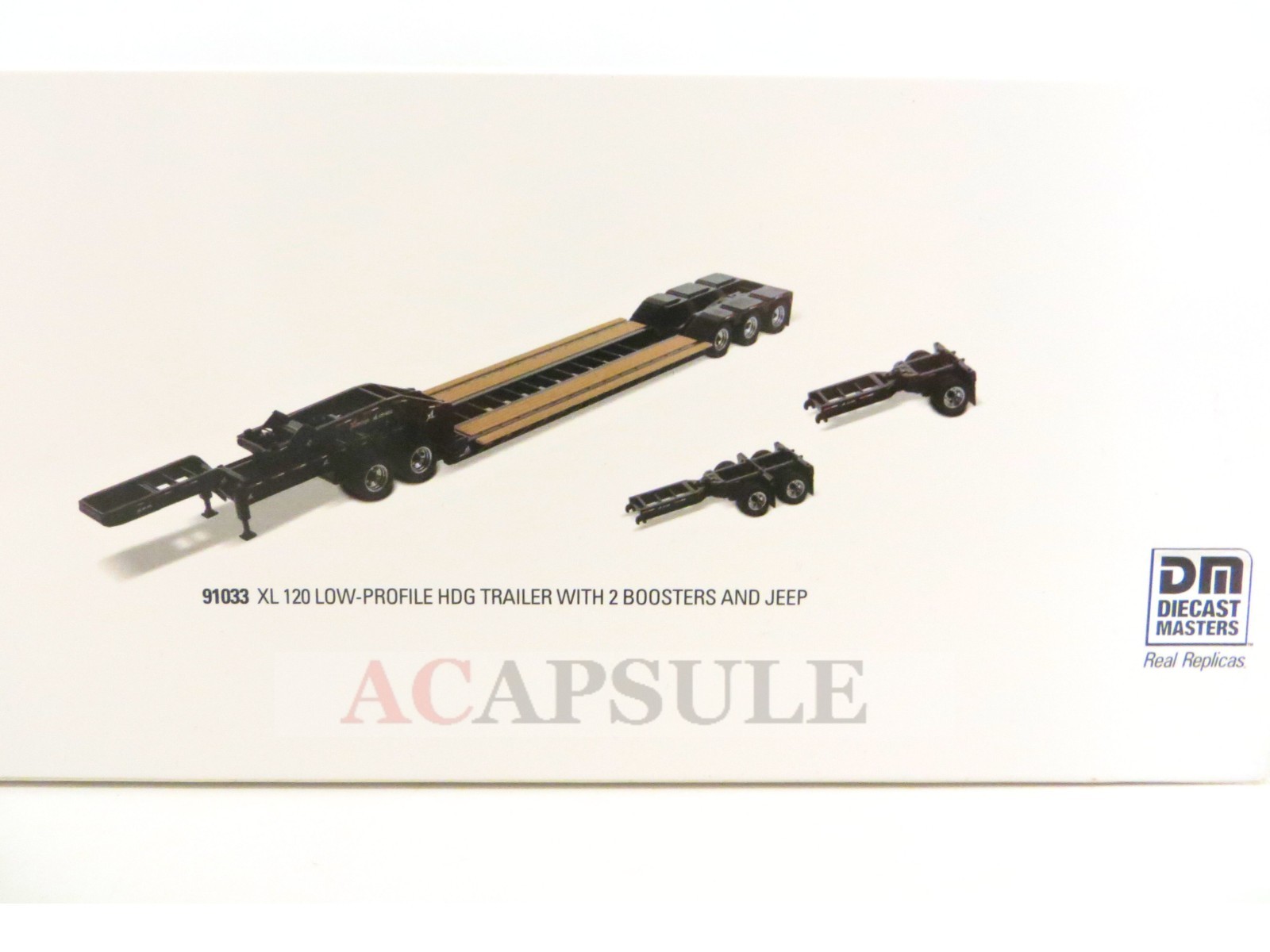 Diecast Masters 1/50 XL 120 Low-Pro HDG Outrigger Style Trailer w Jeep +2 Booste