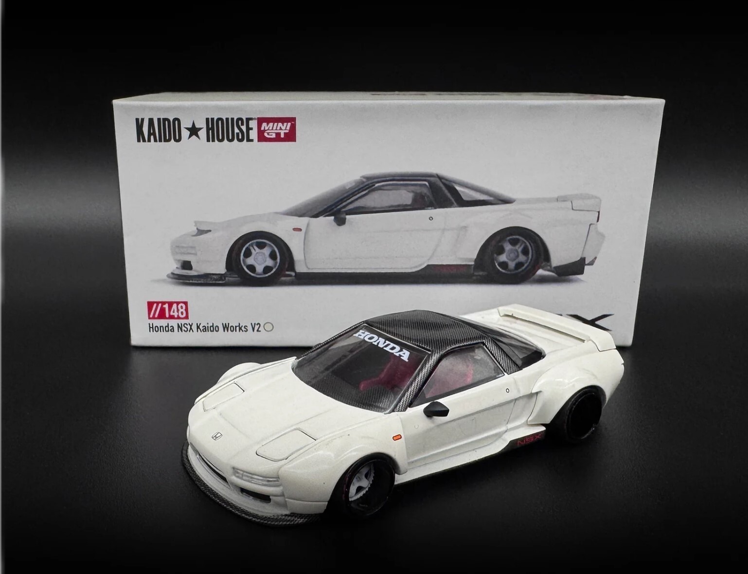 Kaido House x Mini GT 1:64 Honda NSX (NA1) Kaido WORKS V2 White KHMG148