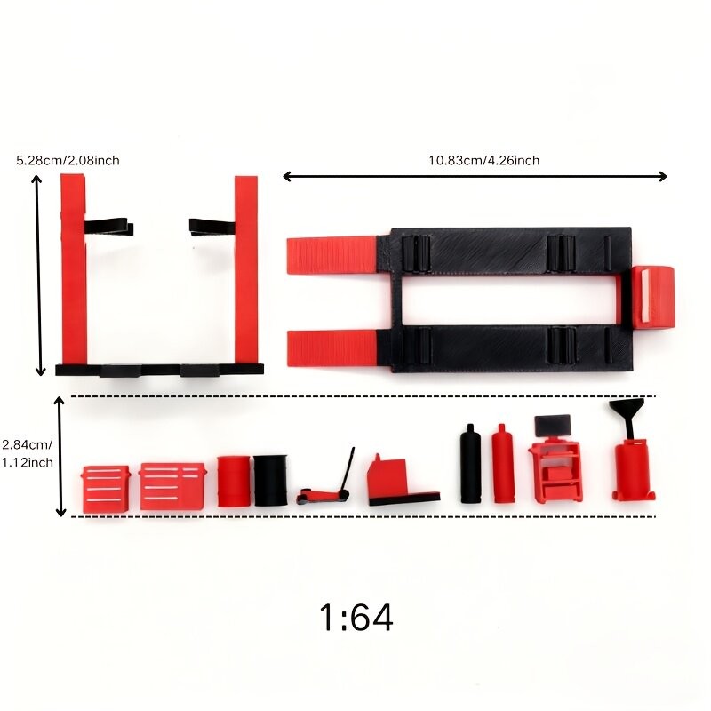 1:87/64/43 Diorama Car Garage Model Kit Repair Workshop Tuning Accessories Scene