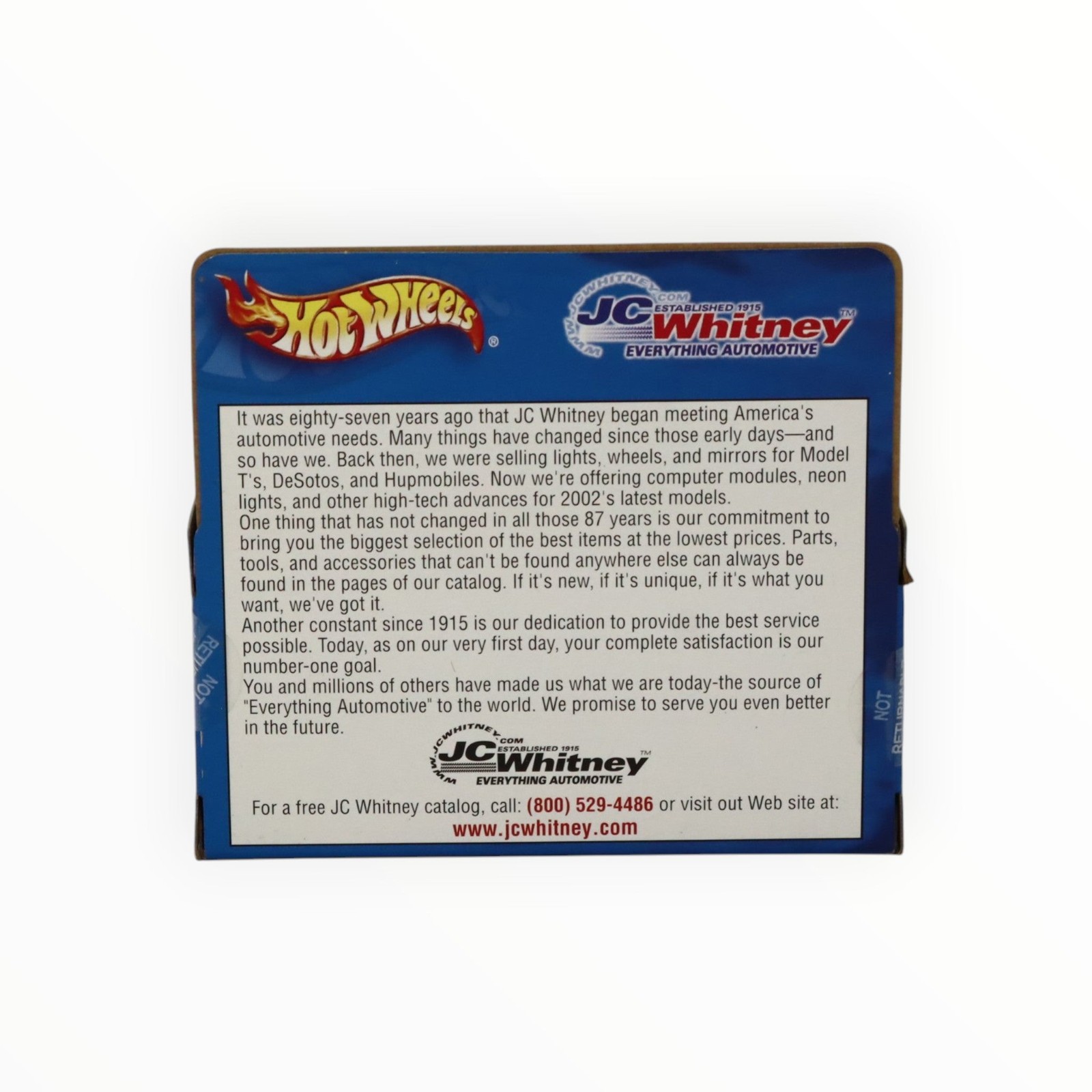 Hot Wheels Purple Passion – Blue JC Whitney – 2002 Promo A