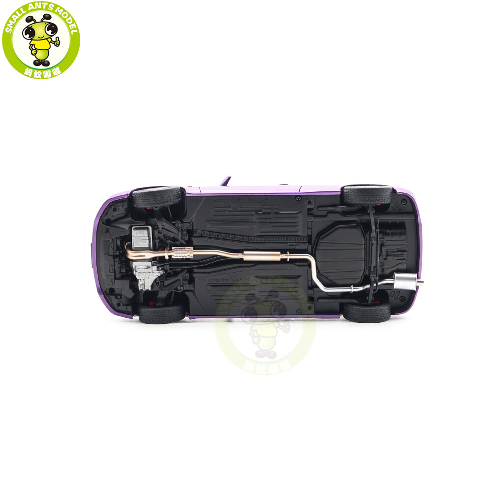 1/18 MOTORHELIX Honda CIVIC Type R EK9-120 Purple MF10 Wheels Diecast Model Car