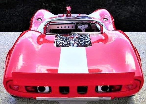 Race Car Le mans Hot Rod Built Metal Model Promo Carousel Red1:18 24 12 55 57