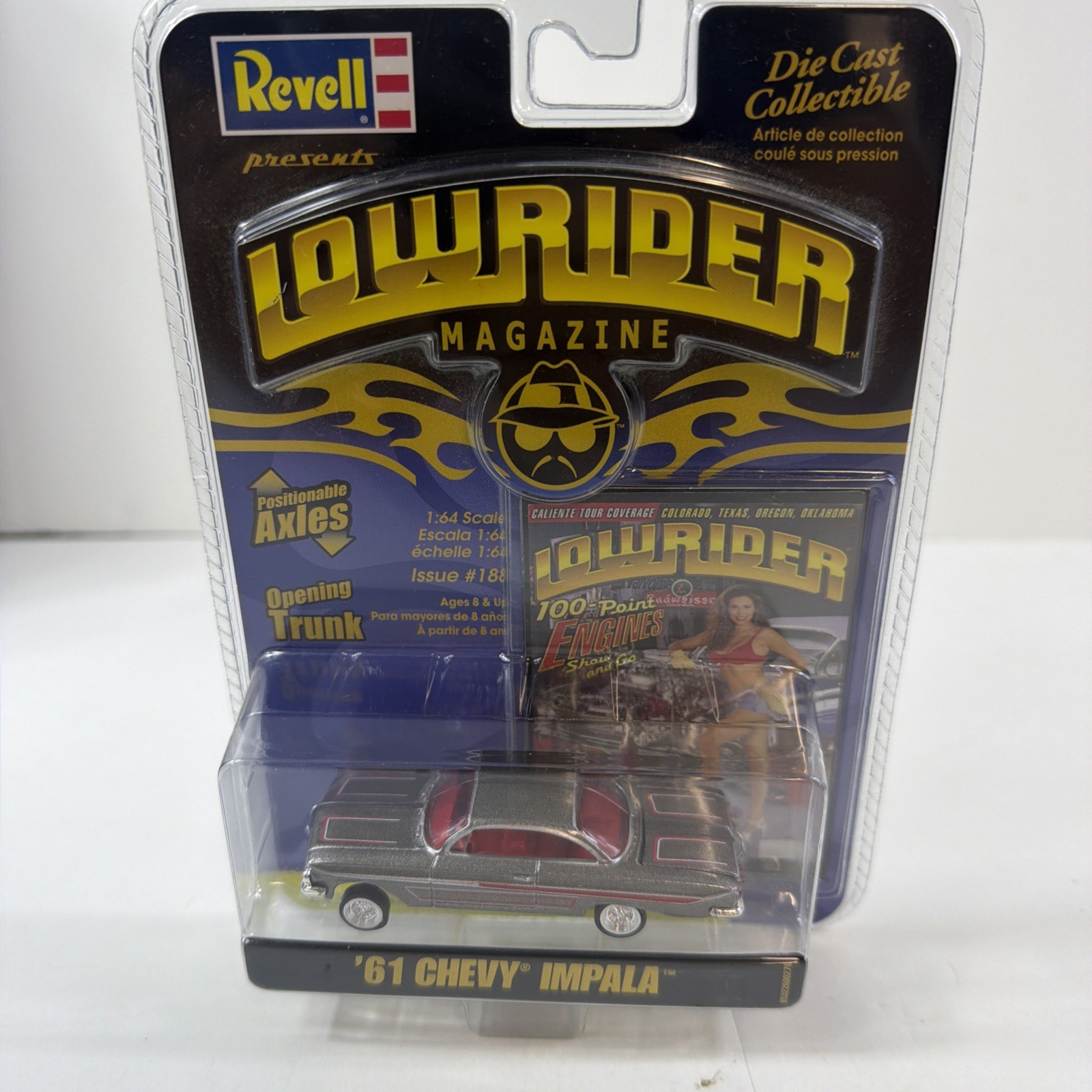Revell 1:64 LOWRIDER MAGAZINE #188 (1961) ’61 CHEVY IMPALA Positionable Axle_MOC