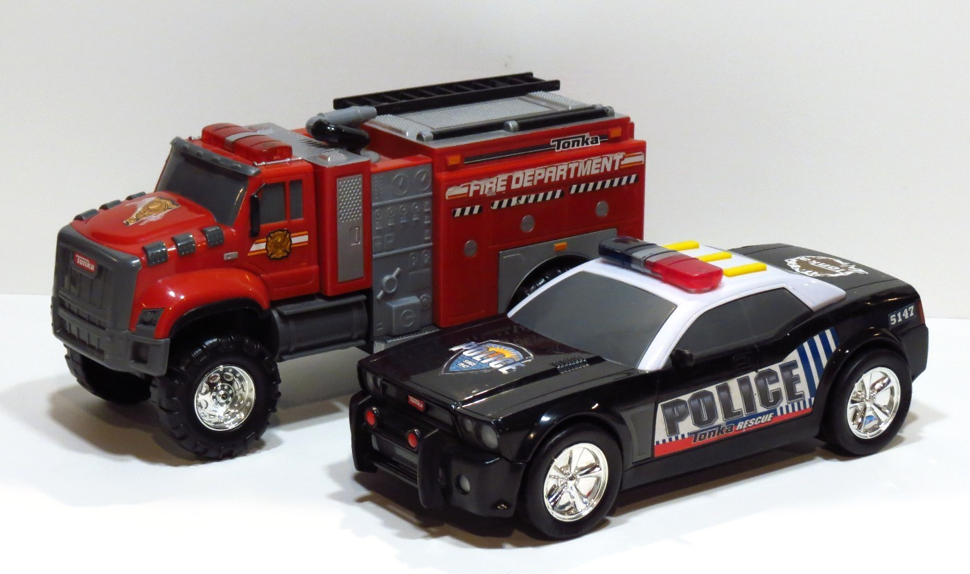 Tonka Police & Fire Rescue Vehicles 2013-2014 Hasbro Lights/Sound Non-Working