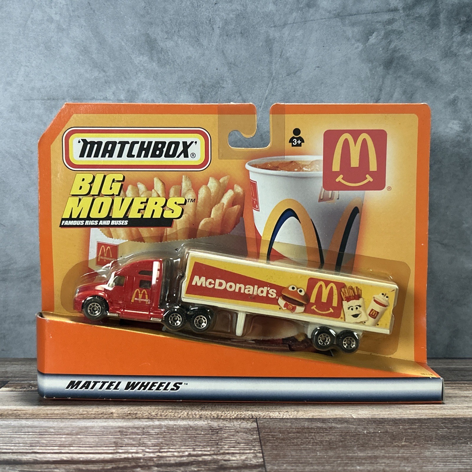 Vintage 1999 Mathbox Big Movers McDonalds Tractor Trailer Semi Truck NIP Mattel