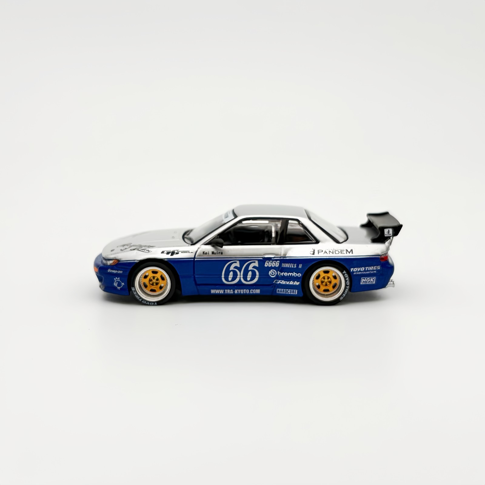 Pop Race 1:64 Nissan Silvia Pandem S13 Moontech Blue #264