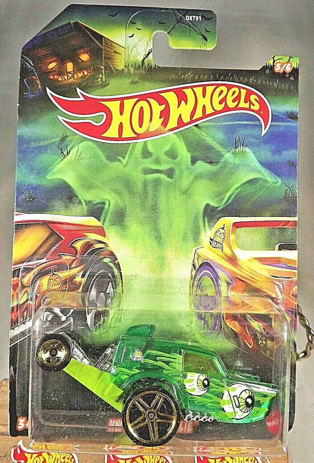 2020 Hot Wheels Kroger Halloween Series 5/6 HW POPPA WHEELIE Green w/GoldPr5-5Sp