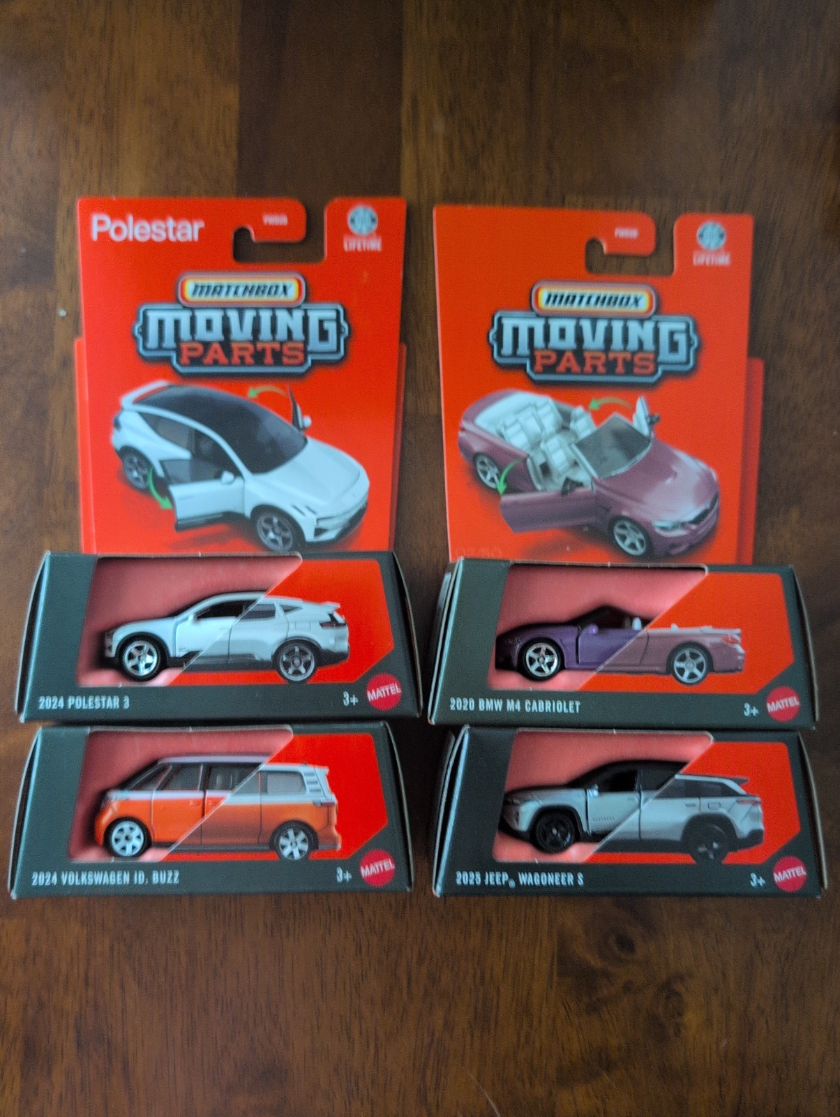 2026 Matchbox Moving Parts Lot Of 4 Volkswagen, BMW, Jeep, Polestar