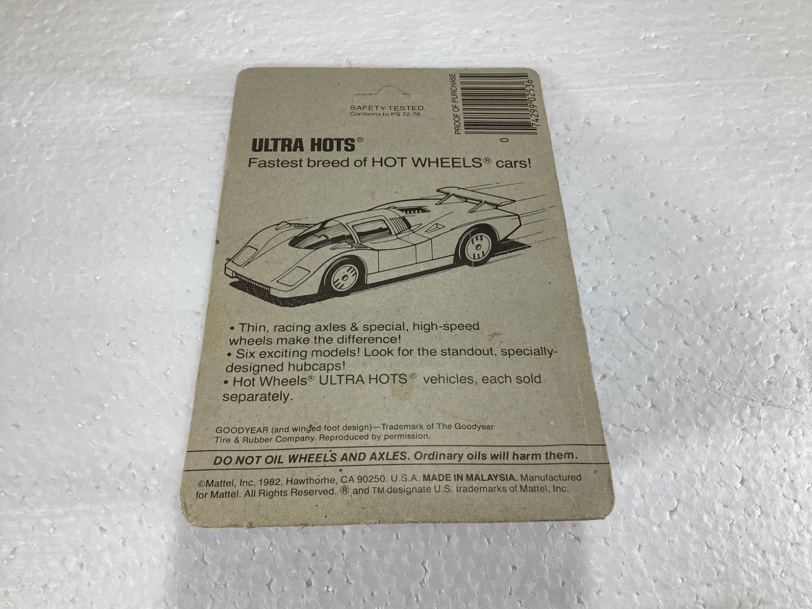 Vintage Hot Wheels 1983 Real Riders ’57 T-Bird Black Grey Hubs UnPUNCHED 2536