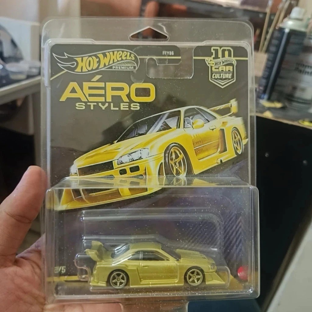 Hot Wheels Aero Styles Gold LBWK LB-ER34 Super Silhouette | Custom CHASE Diecast