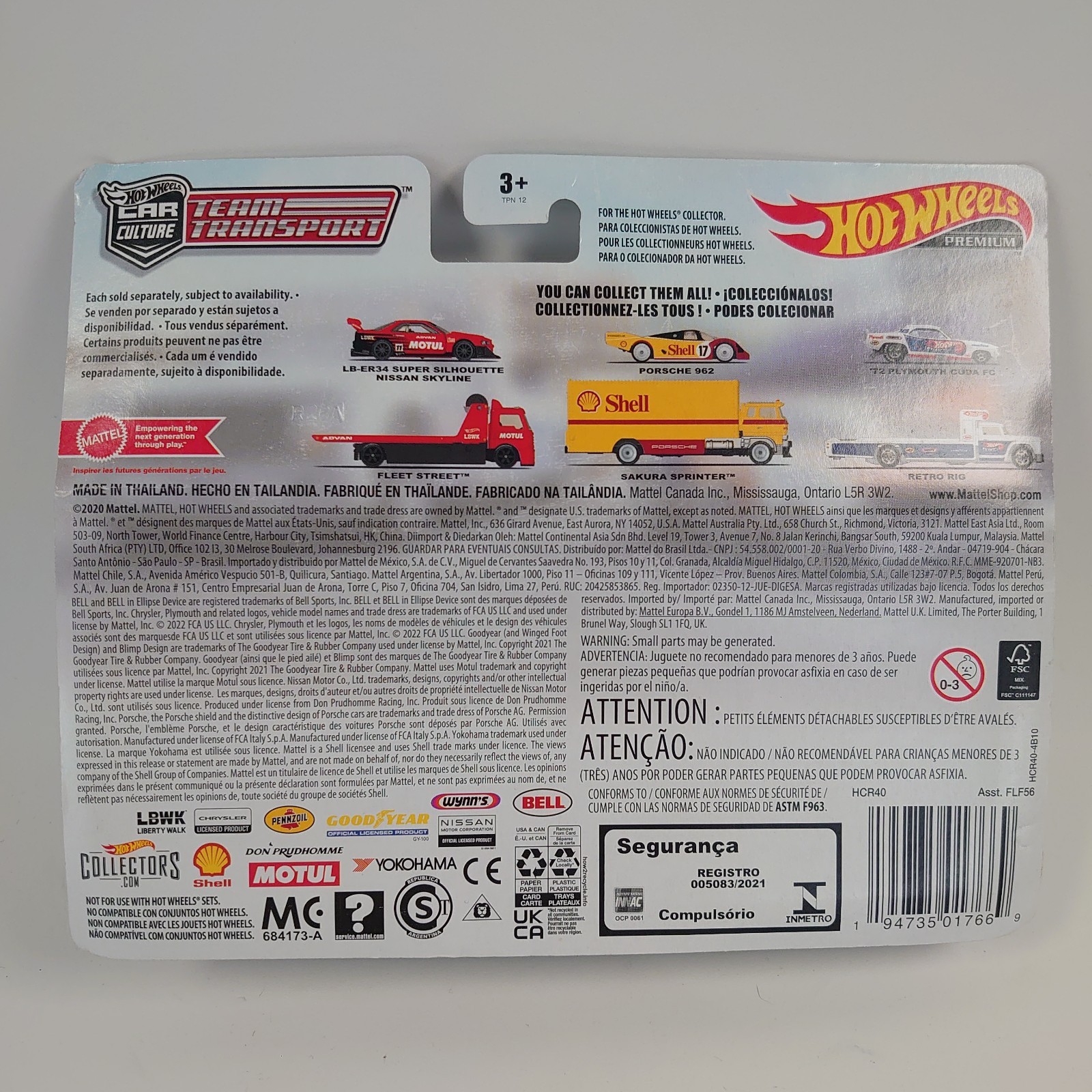 Hot Wheels 2022 Team Transport 72 Plymouth Cuda FC And Retro Rig New