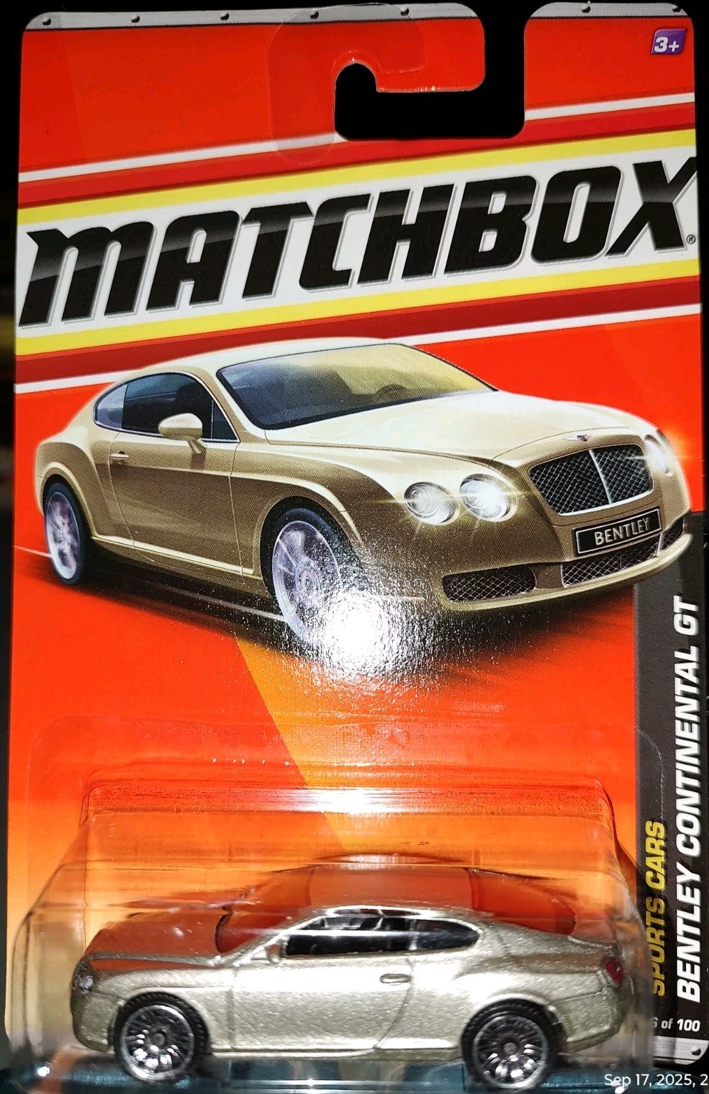 RARE 2010 MATCHBOX LUXURY SPORT CAR SILVER BENTLEY CONTINENTAL GT #36 1/64 MISP