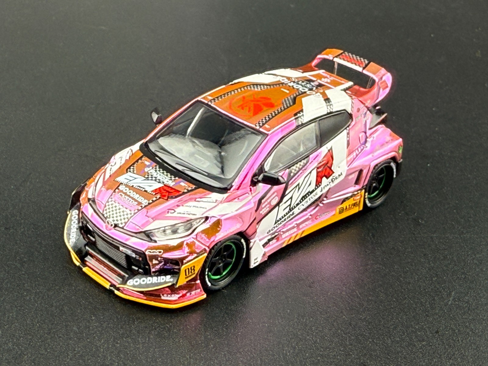 Pop Race EVA RT Production Model Custom Type-08 Goodbride GR Yaris 640220 1/64