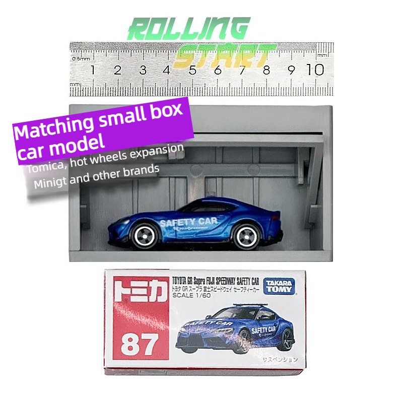 1:64 Diorama Induction Light Garage Model Key Holder Car Key Rack Display Model