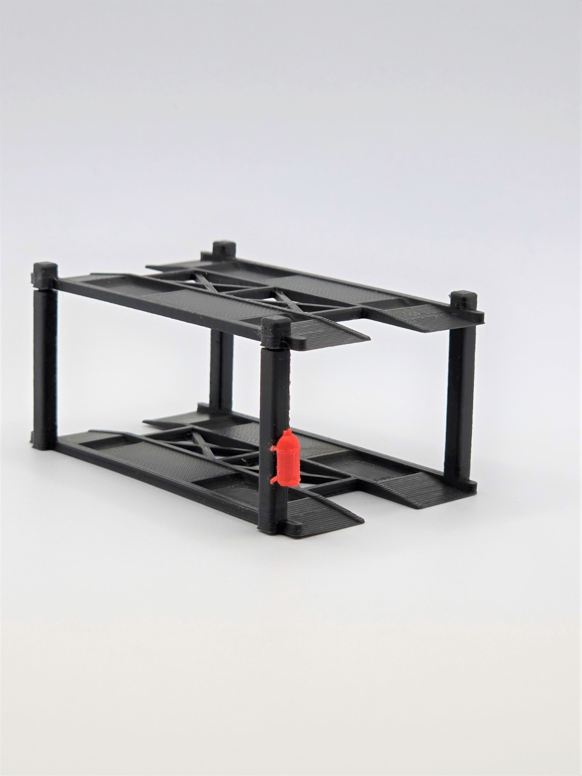 TWO Quantity 1:64 Diecast 2 Car Lift with Colored Tank 3D printed Cars Not Inclu