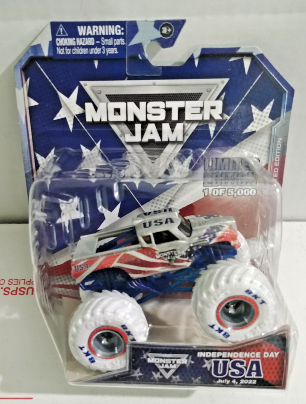 new mint 2022 Monster Jam Truck 4th Of July INDEPENDENCE DAY LIMITED 1/5000