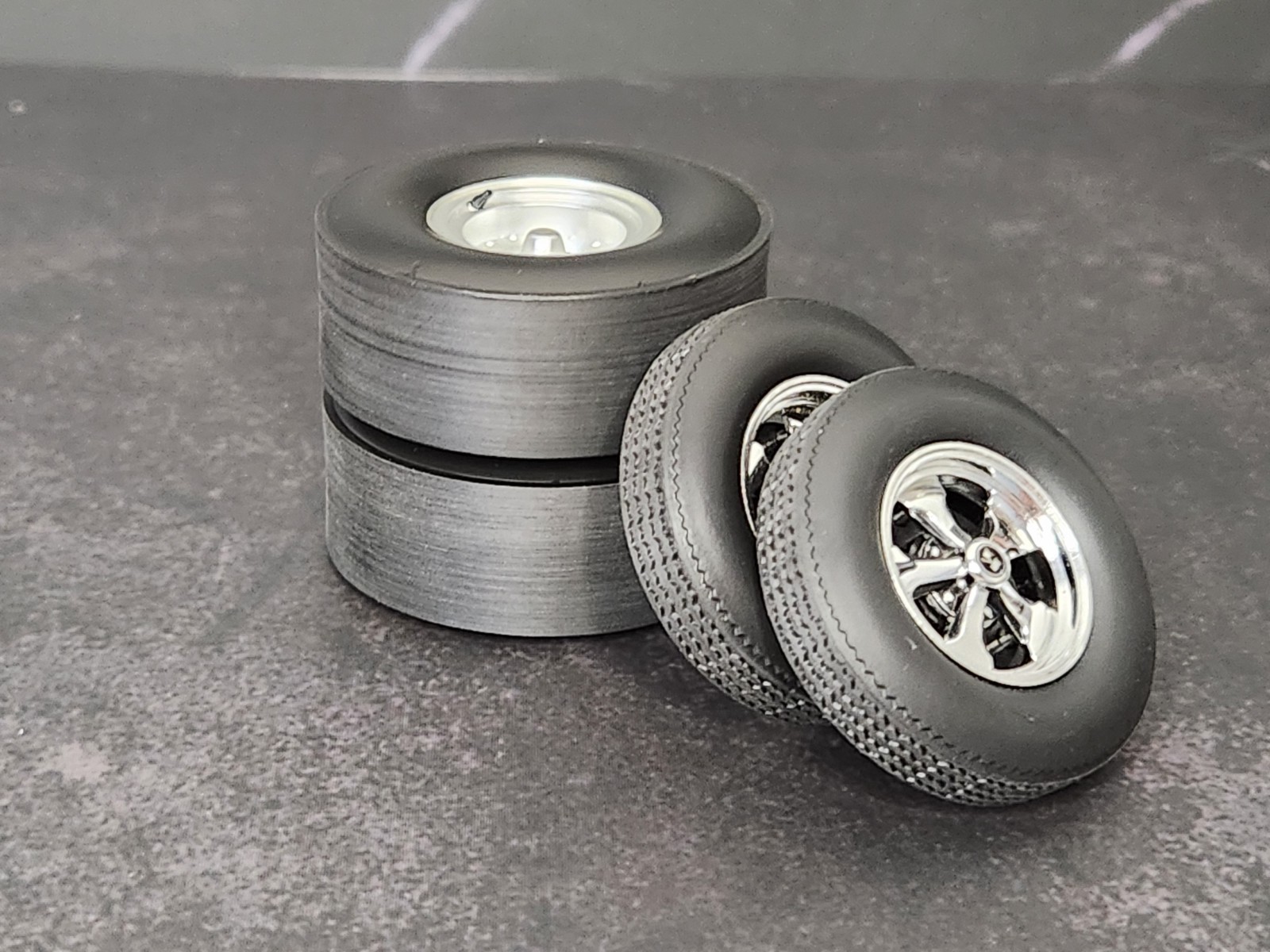 1/18 ACME Keystone Drag Wheel & Tire Set-A1806139W