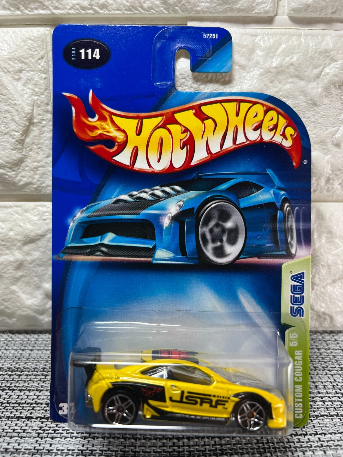 Hot Wheels Sega Custom Cougar 5/5 2003 #114 Yellow