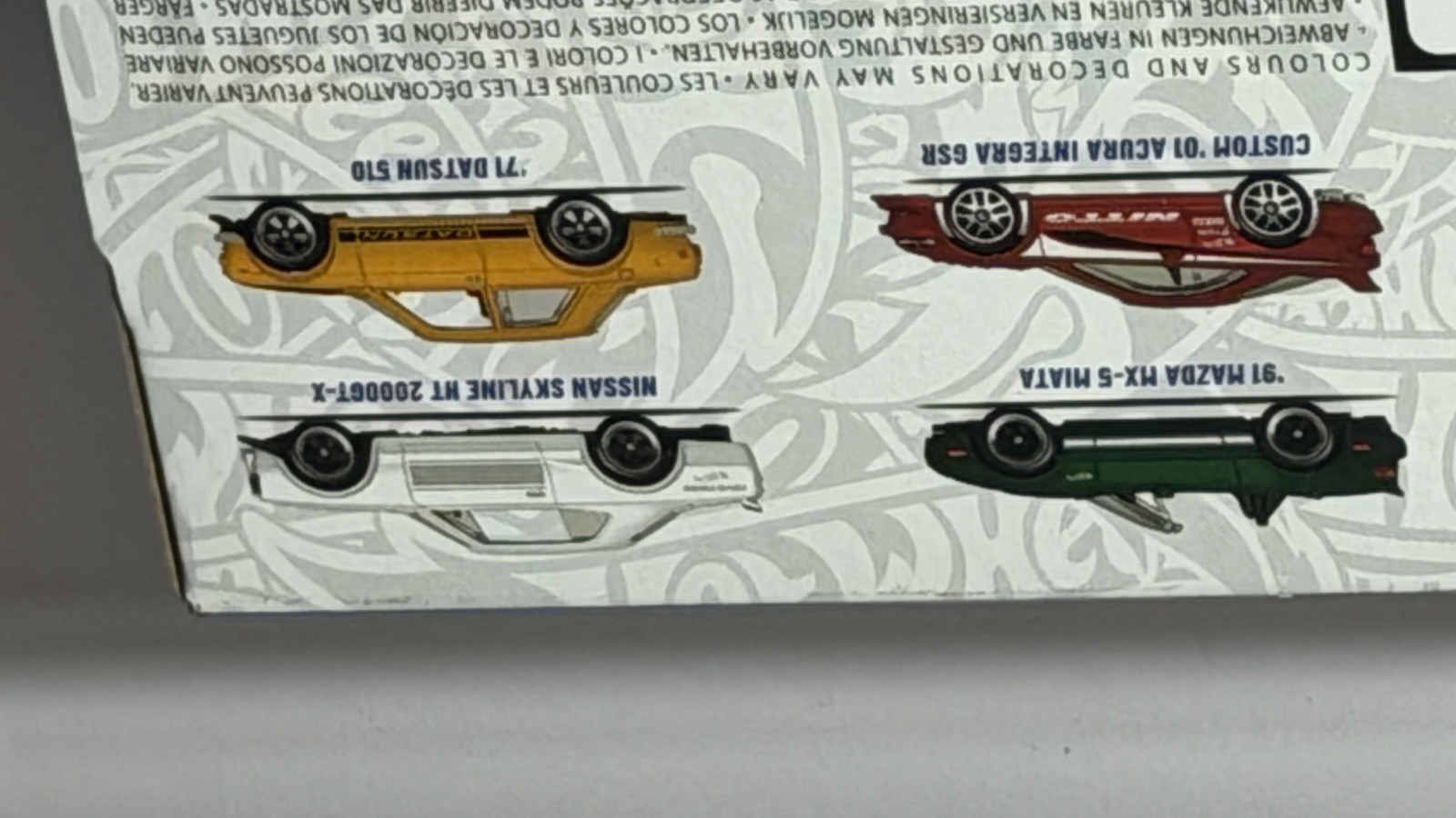 Hot Wheels Silver Series 6 Pack JDM Set Toyota Supra Nissan Skyline Honda Civic