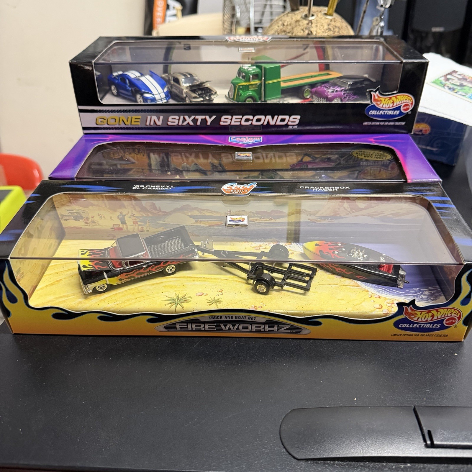 Lot (4) Hot Wheels Collectibles Sets Gone 60 Seconds Lowboyz Muscle Fire Workz
