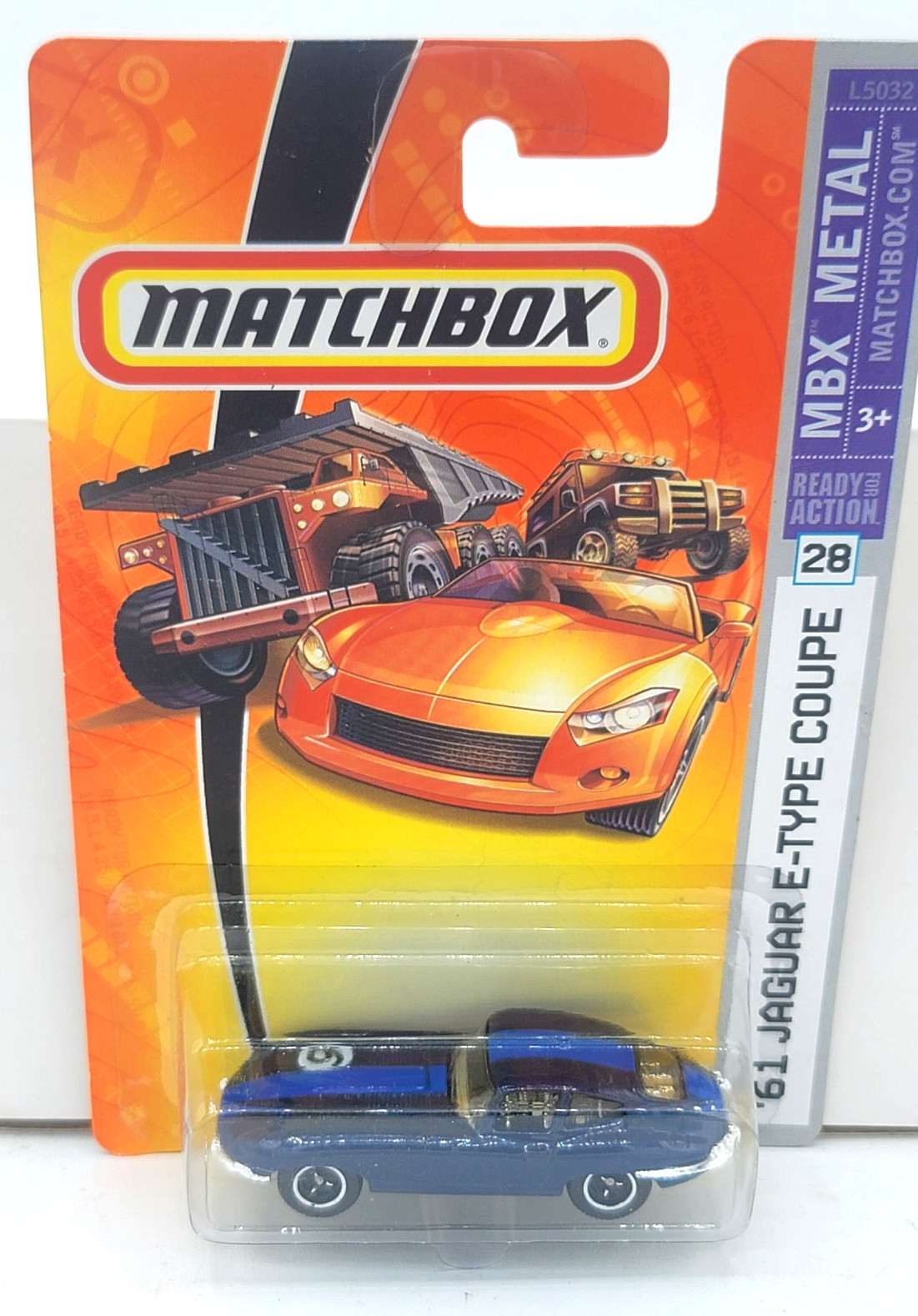 Matchbox 1961 Jaguar 1961 E-type Coupe #28 Blue & Black MBX Metal