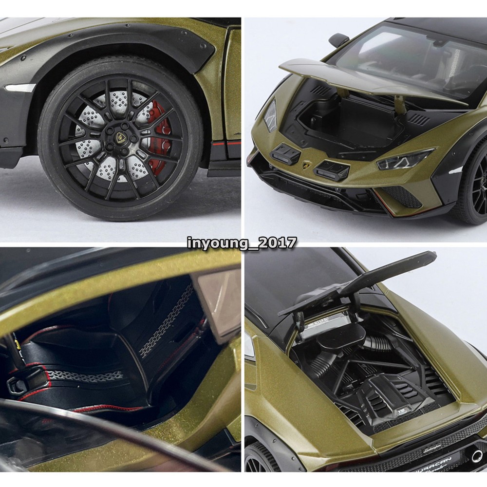 1:18 Lamborghini Huracan Sterrato Model Car Diecast Toy Vehicle Kids Toys Green