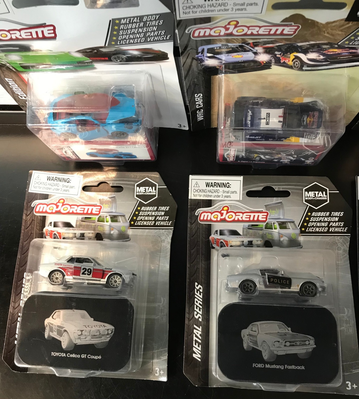 Majorette 1/64 MOC WRC, Porsche, Deluxe and Metal Series Cars Lot of 6 All NICE!