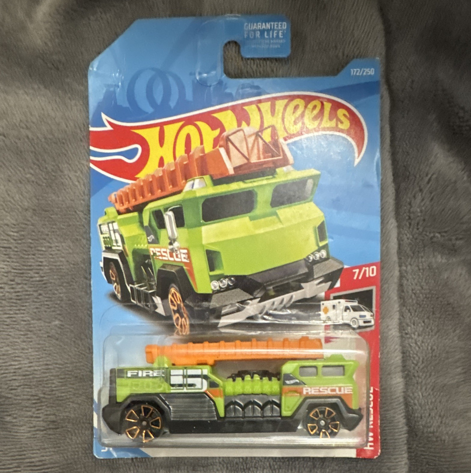 Hot Wheels HW Rescue 5 Alarm 2015 Fire Vehicle Green/Orange Diecast 1:64
