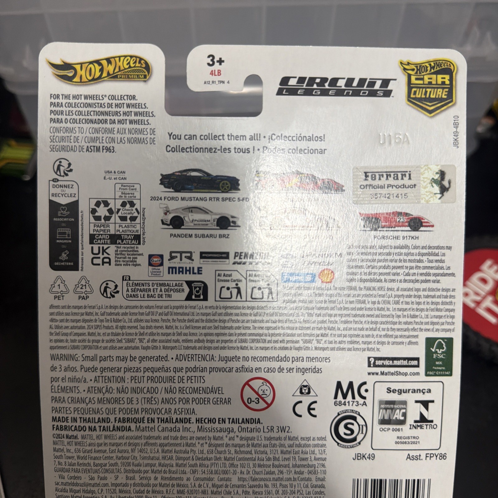 Hot Wheels Car Culture Series – Circuit Legends – Ferrari 499P – JBK49
