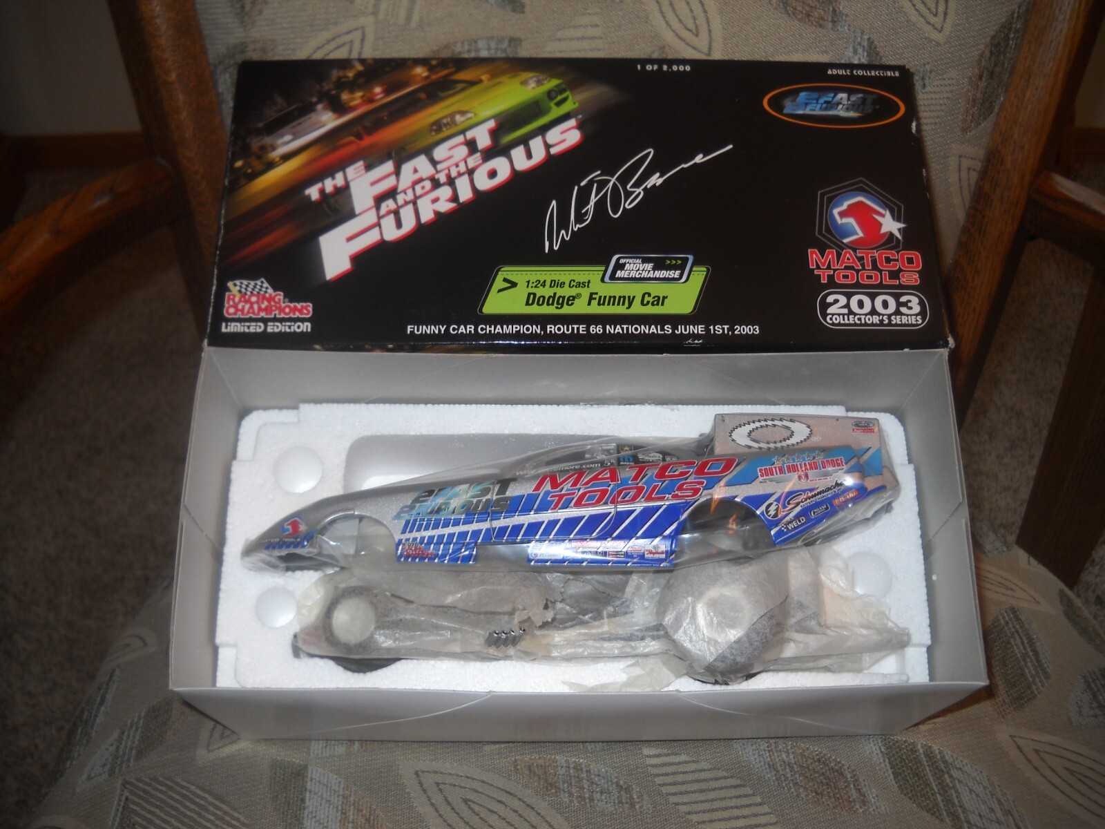 😁😂R.C. MATCO TOOLS*FAST and FURIOUS 1/24 “DODGE FUNNY CAR” 2003 -ROUTE 66-😂😂