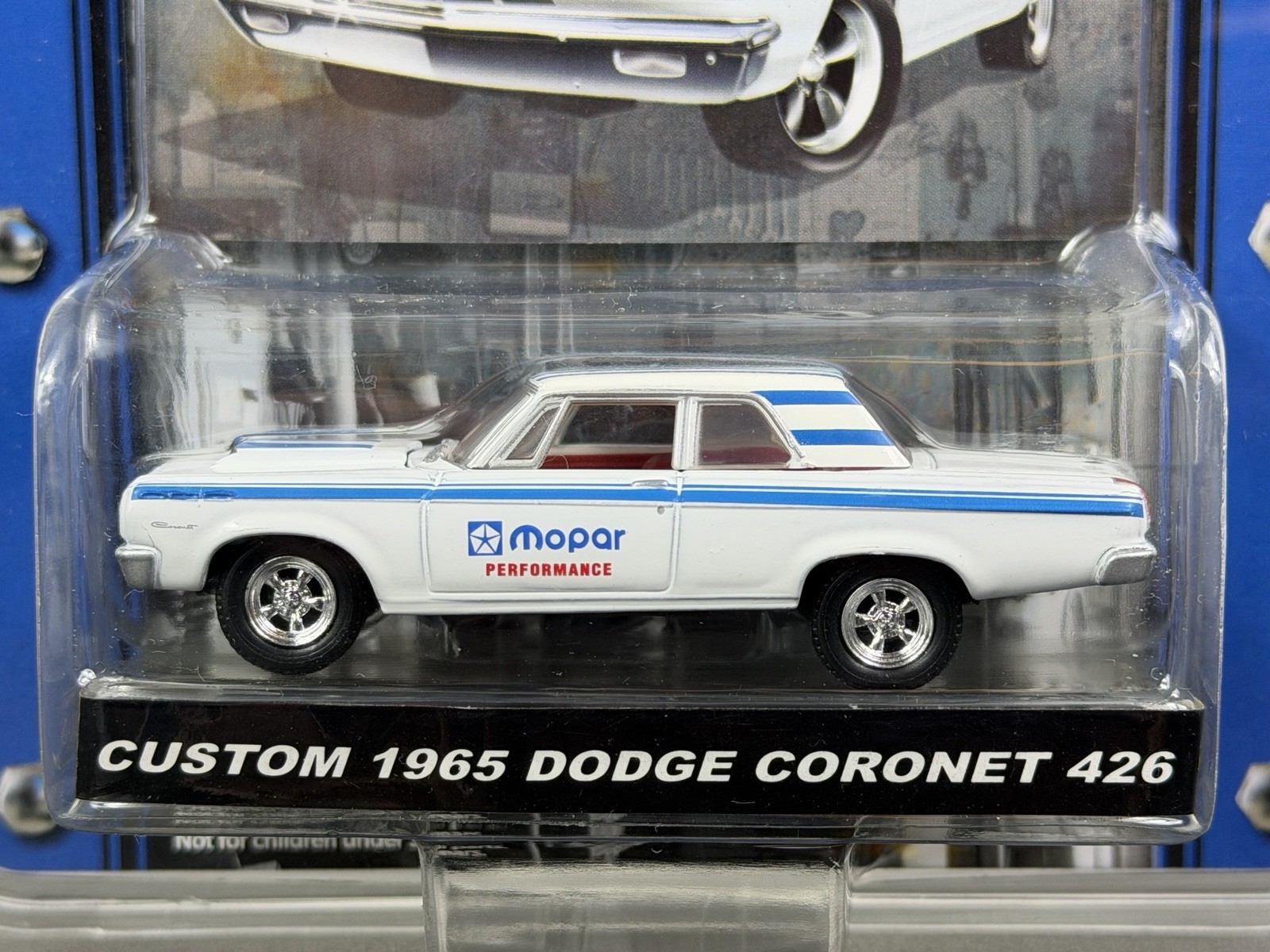 Greenlight Muscle Car Garage Custom 1965 Dodge Coronet 426 Mopar White 1:64 NIP