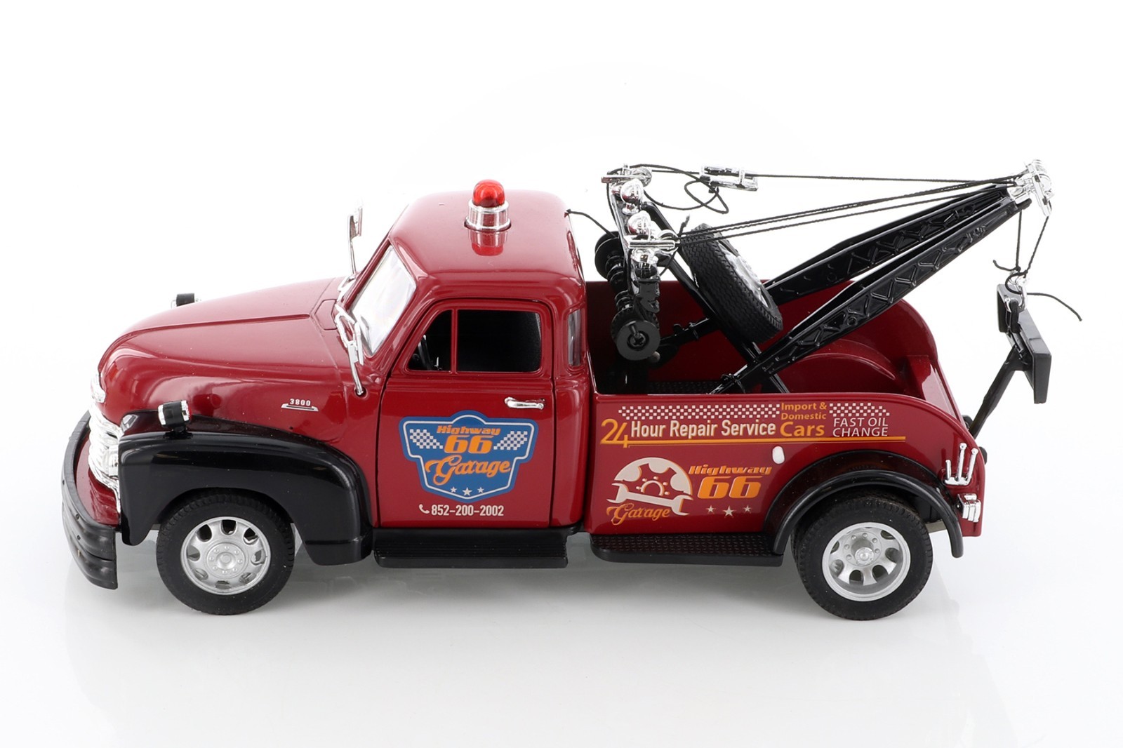 1953 Chevy Tow Truck, Red – Welly 22086S/4D – 1/24 scale Diecast Model Toy Car
