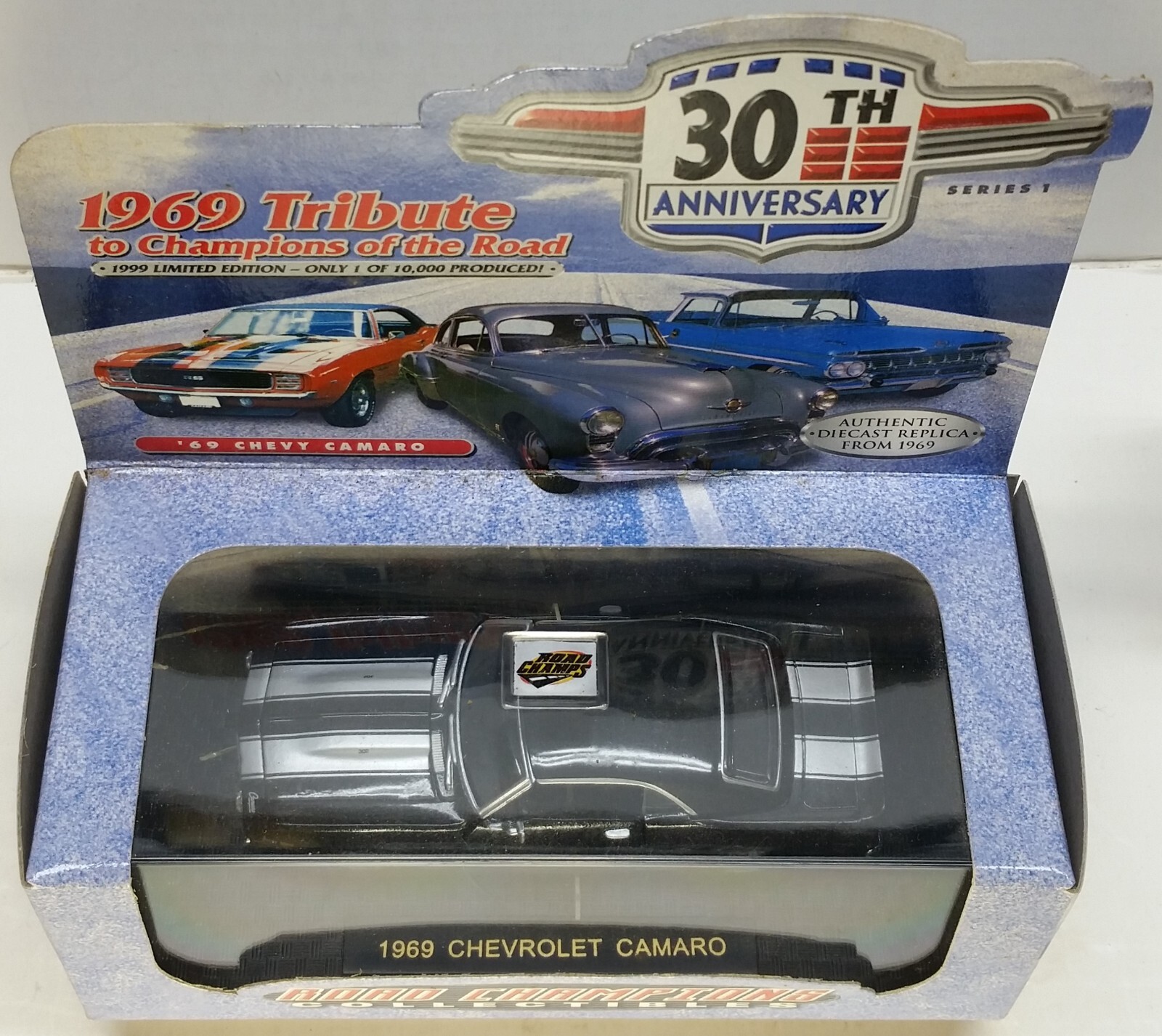 Road Champs 1969 CAMARO Z/28 Adult Collectable BLACK with Case 1/43 New 1999