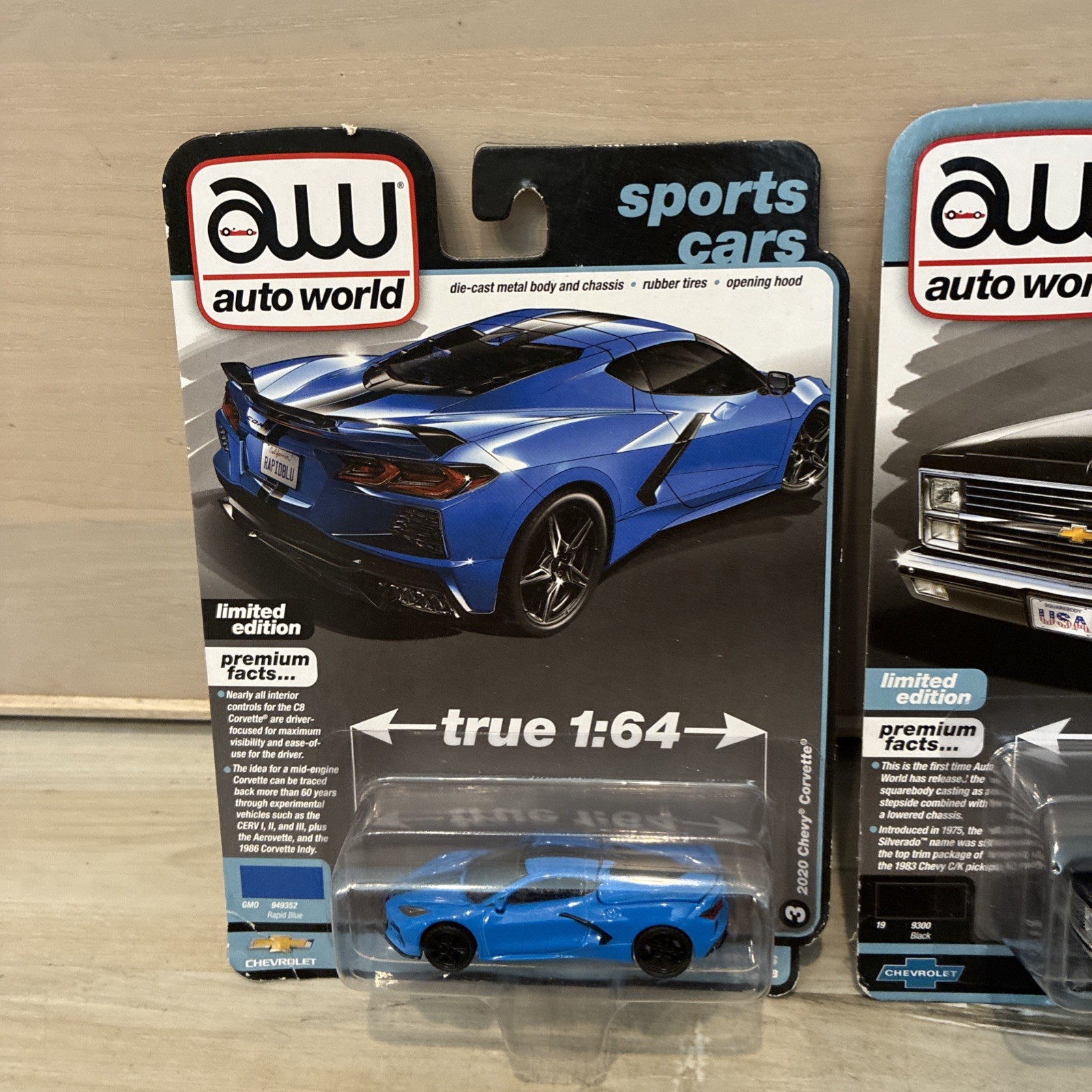 Auto World Luxury Sports Muscle 3 LOT Lincoln Continental, Corvette Silverado